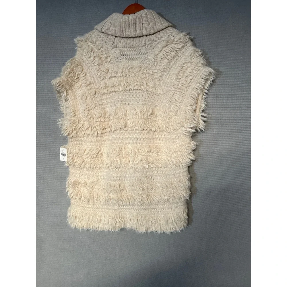 Anthropologie Cream Teddy Jacket nwt - Picture 4 of 4